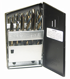 HSS 18pc. Fractional Drill & Tap Set Spiral Point, NF